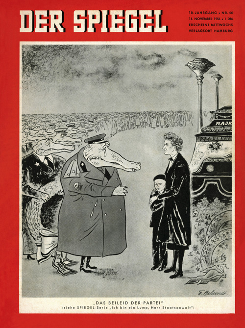 „Das Beileid der Partei”: Titelblatt des <i>Spiegel</i> (14. November 1956)